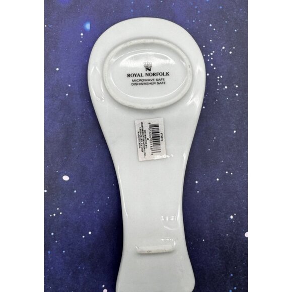 Royal Norfolk Christmas Ceramic Spoon Rest Red Cardinal & Pinecone Design 9" - Picture 4 of 6